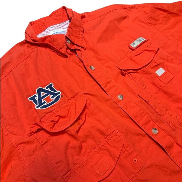 Auburn Tigers Columbia PFG Fishing Shirt Men’s Medium Short Sleeve Vintage - Picture 2 of 5